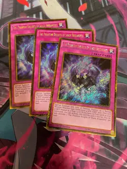 YUGIOH - THE PHANTOM KNIGHTS OF SHADE BRIGANDINE X3 - GOLD - PGL3 - NM - 1ST ED - Image 1