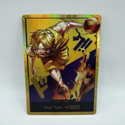 One Piece x Lakers - Sanji - Custom Gold Don Card English Textured With Foiling - Image 1