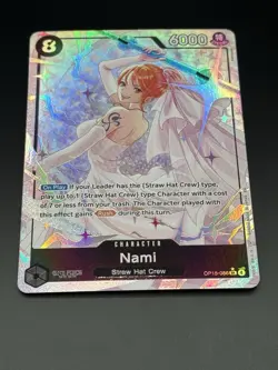 One Piece TCG English OP15-086 Nami Alt Art Parallel Wedding SR NM+ 2026 - Image 2