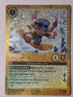 Disney Lorcana TCG Stitch-Carefree Snowboarder Foil Promo 42/P3 Lilo & Stitch - Image 1