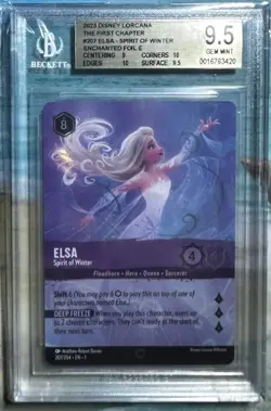 Disney Lorcana enchanted Elsa Spirit of Winter Beckett 9.5 - Image 1