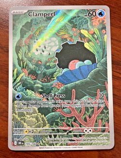 Pokemon Card- Clamperl 195/182 - Destined Rivals- Illustration Rare - LP - Image 1