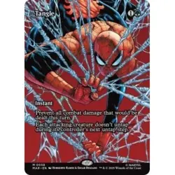 PRESALE TANGLE (BORDERLESS) Marvel's Spider-man: Marvel Universe Magic MTG CARD - Image 1