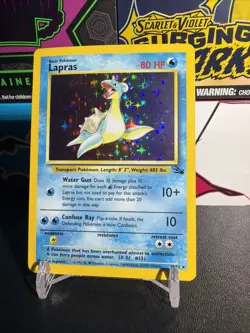 Lapras Fossil Holo Rare Card 10/62 Pokemon TCG - Image 1