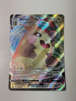 Pokemon Morpeko VMAX TCG Sword & Shield Base Set Holo Ultra Rare Card 080/202 - Image 1