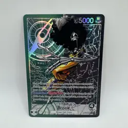 One Piece x Lakers Black Green Brook Custom Leader Card Textured With Foiling - Image 1