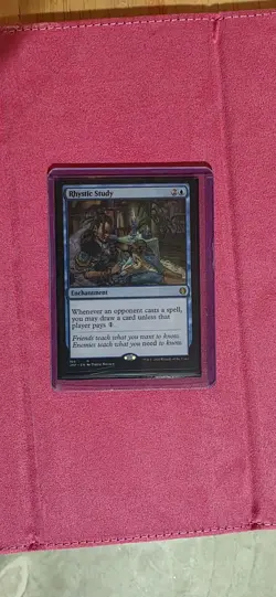MTG Rhystic Study Jumpstart 2020 Enchantment Rare Blue Card 169 English - Image 1