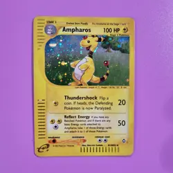 Ampharos Holo Rare H1/H32 Aquapolis Pokemon Card 2002 - Image 1