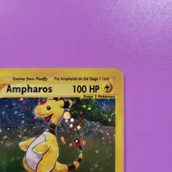 Ampharos Holo Rare H1/H32 Aquapolis Pokemon Card 2002 - Image 3