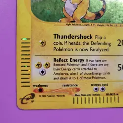 Ampharos Holo Rare H1/H32 Aquapolis Pokemon Card 2002 - Image 5