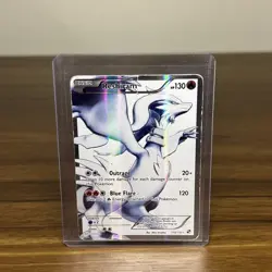 Reshiram 113/114 Black & White | Full Art Holo Pokemon Card | Heavy Play - Image 1