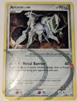 Flaws Arceus AR9 LV.100 HP 90 Holo Rare Pokemon Game Card,MP,Edge Wear,Scratches - Image 1