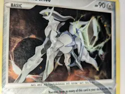 Flaws Arceus AR9 LV.100 HP 90 Holo Rare Pokemon Game Card,MP,Edge Wear,Scratches - Image 2