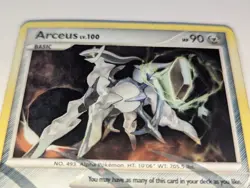 Flaws Arceus AR9 LV.100 HP 90 Holo Rare Pokemon Game Card,MP,Edge Wear,Scratches - Image 4