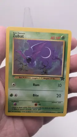 Vintage Pokemon TCG WOTC #70/82 Zubat Team Rocket Unlimited Pokemon Card - LP - Image 3