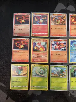 18 x Charmander, Charmeleon, Squirtle, Bulbasaur Evolutions Pokemon Card Lot - Image 3