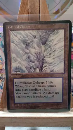 Magic: The Gathering - Glacial Chasm Land Card 1995 Illustrated by Liz Danforth - Image 1