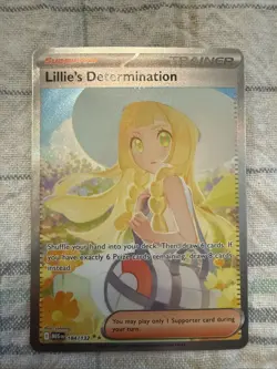 Pokemon TCG Holo Ultra Rare Full Art Lillie's Determination Trainer Card 184/132 - Image 1