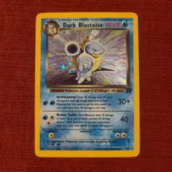 Pokemon Dark Blastoise Team Rocket Holo Rare 70 HP Card 3/82 WOTC *SWIRL* - Image 1