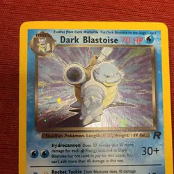 Pokemon Dark Blastoise Team Rocket Holo Rare 70 HP Card 3/82 WOTC *SWIRL* - Image 3