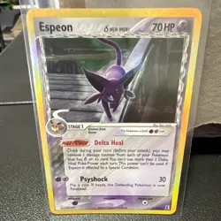 Espeon 4/113 2005 Holo Rare 70 HP Delta Species Pokemon TCG Card English - Image 1
