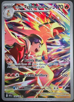 Ethan's Typhlosion Holo Illustration Rare Card 190/182 Sv10: Destined Rivals - Image 1