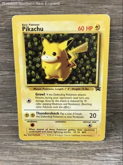 Pikachu - Black Star Promo #1 Vintage WotC Pokemon Card HP - Image 1