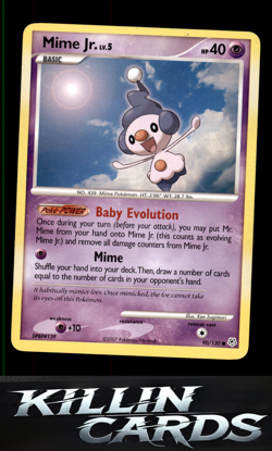 Mime Jr. 90/130 Pokemon Common Diamond and Pearl Card LP - Image 1