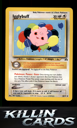 Igglybuff 40/75 Pokemon Uncommon Neo Discovery Card LP - Image 1