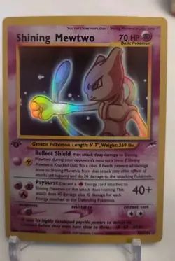 **Custom Made** High Quality,1st Ed. Shining Mewtwo,"Display Card" - Image 2