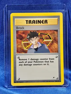 Brock Gym Heroes - 98/132 - Trainer - Non Holo Rare - LP Pokemon Card - Image 1