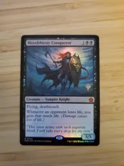MTG Magic the Gathering Bloodthirsty Conqueror Foundations Foil Promo NM - Image 1