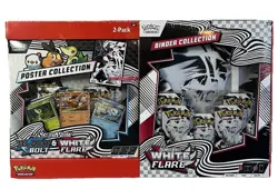 Pokemon Scarle&Violet black bolt binder collection and a unova poster collection - Image 1