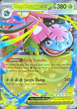 Pokemon Mega Venusaur ex #13 Black Star PROMO - Mega Evolution - NM - Image 1