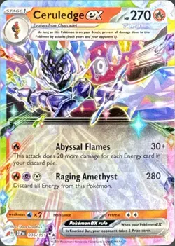 Pokemon Ceruledge ex 36 Double Rare - Surging Sparks - NM - Image 1