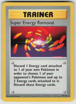 Super Energy Removal 79/102 Rare Base Set Shadowless Pokemon Unlimited LP - Image 1
