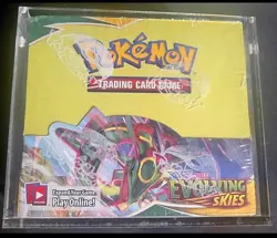 POKEMON EVOLVING SKIES BOOSTER BOX W/ ACRYLIC CASE - Image 1