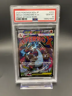 2025 POKEMON JAPANESE M2A-MEGA DREAM EX #223 MEGA CHARIZARD X EX PSA 10 - Image 1