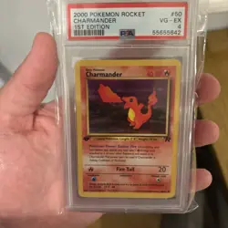 2000 POKEMON ROCKET 1ST ED #50 CHARMANDER PSA 4 - Image 1