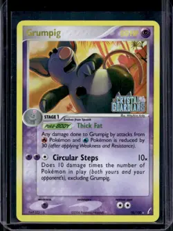 2006 Pokemon EX Crystal Guardians Grumpig Reverse Holo #20/100 - Image 1