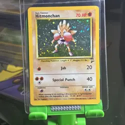 PL - Hitmonchan - 8/130 - Base Set 2 WoTC Vintage Holo Rare Pokemon Card - Image 2