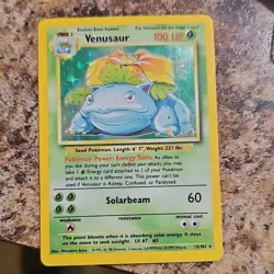 Wizards of the Coast Venusaur 15/102 Base Set Holo Rare Holo EN 1999 100 HP - Image 1