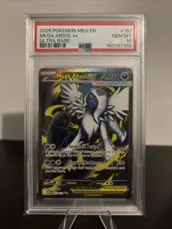 PSA 10 💎GEMT MINT Pokemon Mega Evolutions Mega Absol EX Ultra Rare #161/132 - Image 1