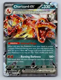 Pokemon TCG Charizard ex Holo Double Rare SV: Paldean Fates 054/091 - Image 1