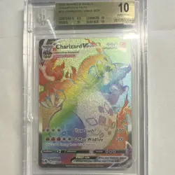Pokemon Charizard VMAX Secret Rare Full Art Holo 074/073 Champion's Path BGS 10 - Image 1