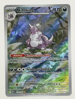 Nidoking 174/165 Scarlet & Violet 151 Illustration Rare Pokemon TCG NM - Image 1