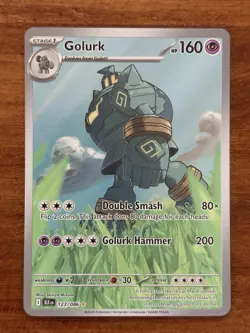 Pokemon TCG Golurk 123/086 Black Bolt Illustration Rare NM - Image 1