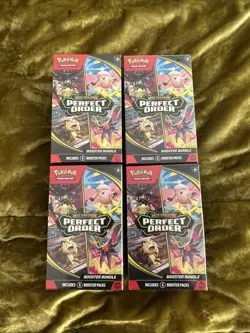 Pokemon TCG Mega Evolution Perfect Order Booster Bundles - SEALED LOT OF 4 - Image 1