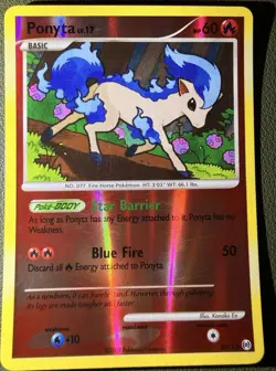 Pokemon Ponyta (Shiny) Arceus SH11 Reverse Holo Rare moderate play - Image 1