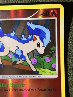 Pokemon Ponyta (Shiny) Arceus SH11 Reverse Holo Rare moderate play - Image 3